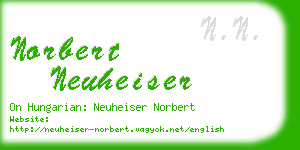 norbert neuheiser business card